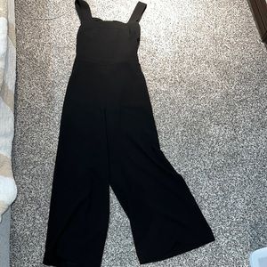 Madewell black jumpsuit with tie back and pockets